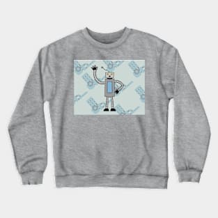 October Waving Robot Crewneck Sweatshirt